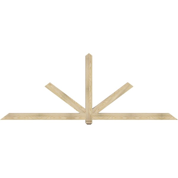 Ekena Millwork Kennewick Rough Sawn Timber Gable Bracket, Douglas Fir, 108"W x 40"H x 4"D x 4"F, 9/12 Pitch GBW108X40X0404KEN00RDF - main